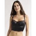 thumbnail image 1 of Joyspun Women's Satin Bustier with Lace, Sizes XS-XXXL, 1 of 4