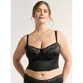 thumbnail image 1 of Joyspun Women's Satin Bustier with Lace, Sizes XS-XXXL, 1 of 4