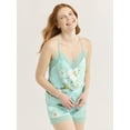 thumbnail image 1 of Joyspun Women’s Satin Cami and Shorts Pajama Set with Lace Trim, Sizes S-3X, 1 of 7