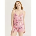 thumbnail image 1 of Joyspun Women’s Satin Cami and Shorts Pajama Set with Lace Trim, Sizes S-3X, 1 of 7