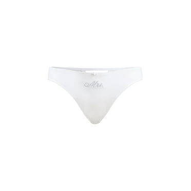 Joyspun Women's Satin Bridal Cheeky Panties with Lace and Picot, 2-Pack, Sizes XS-3XL