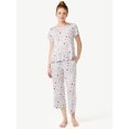 thumbnail image 1 of Joyspun Women's Scallop Trim Top and Capri Pants Sleep Set, 2-Piece, Sizes S to 3X, 1 of 4