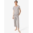 thumbnail image 1 of Joyspun Women's Scallop Trim Top and Capri Pants Sleep Set, 2-Piece, Sizes S to 3X, 1 of 4
