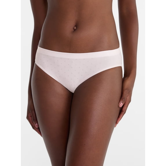 Joyspun Women's Seamless Bikini, 3-Pack, Sizes XS-XXXL