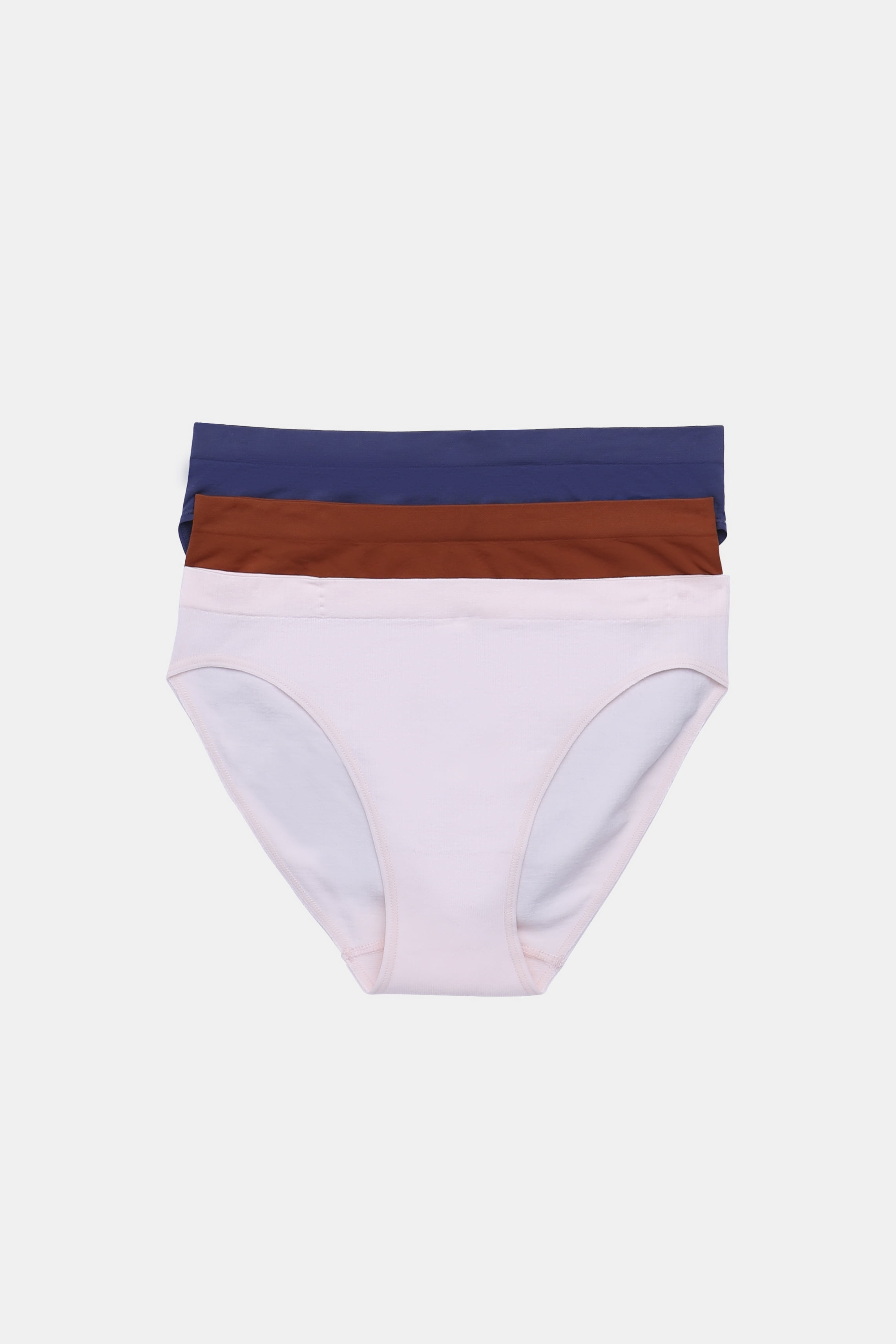 Joyspun Women's Seamless Bikini Panties, 3-Pack, Sizes XS-3XL