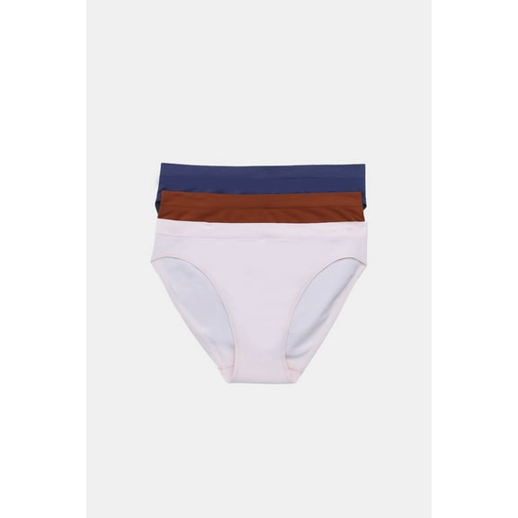 Joyspun Women's Seamless Bikini Panties, 3-Pack, Sizes XS-3XL
