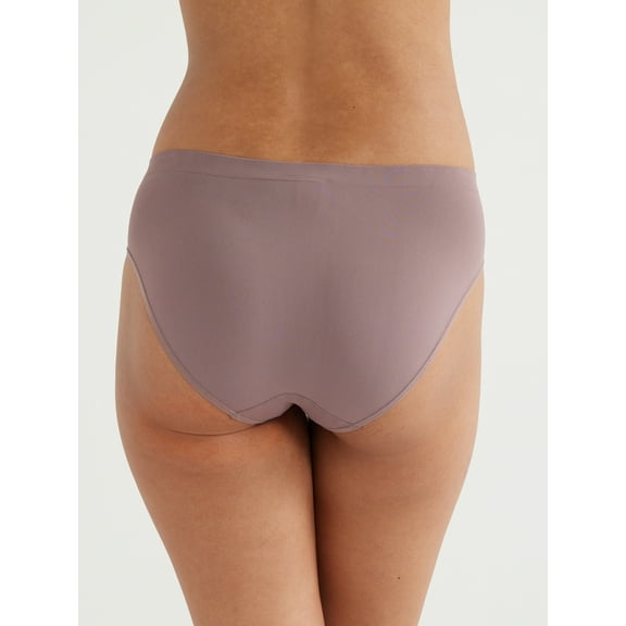 Joyspun Women's Seamless Bikini Panties, 3-Pack, Sizes XS-3XL