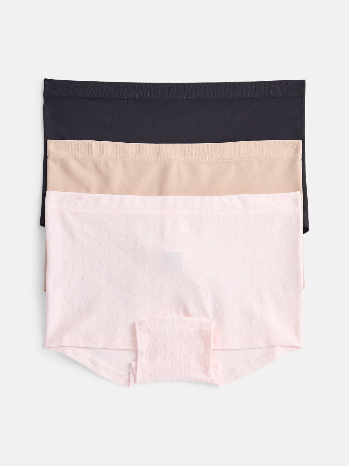 Joyspun Women's Seamless Boyshort, 3-Pack, Sizes XS-XXXL