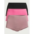 thumbnail image 1 of Joyspun Women's Seamless Boyshort Panties, 3-Pack, Sizes XS to 3XL, 1 of 5