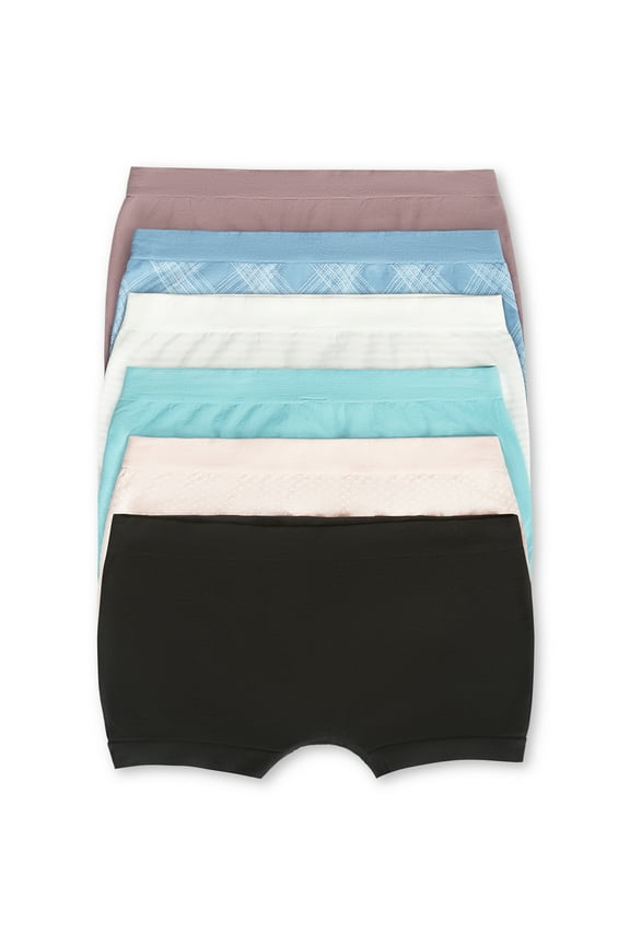 Women's Seamless Boyshort Panties, 6-Pack, Sizes XS-XXXL
