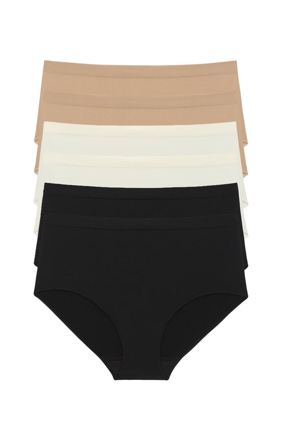 Women's Seamless Brief Panties, 6-Pack, Sizes XS-XXXL