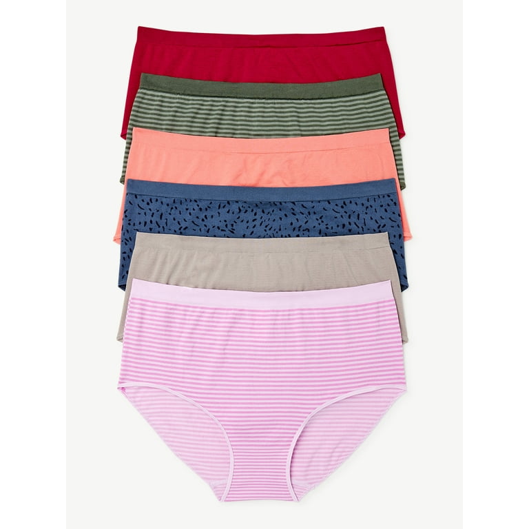 Joyspun Women's Seamless Brief Panties, 6-Pack, Sizes XS to 3XL - Walmart .com