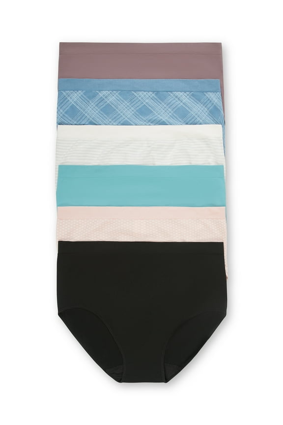Women's Seamless Brief Panties, 6-Pack, Sizes XS-XXXL