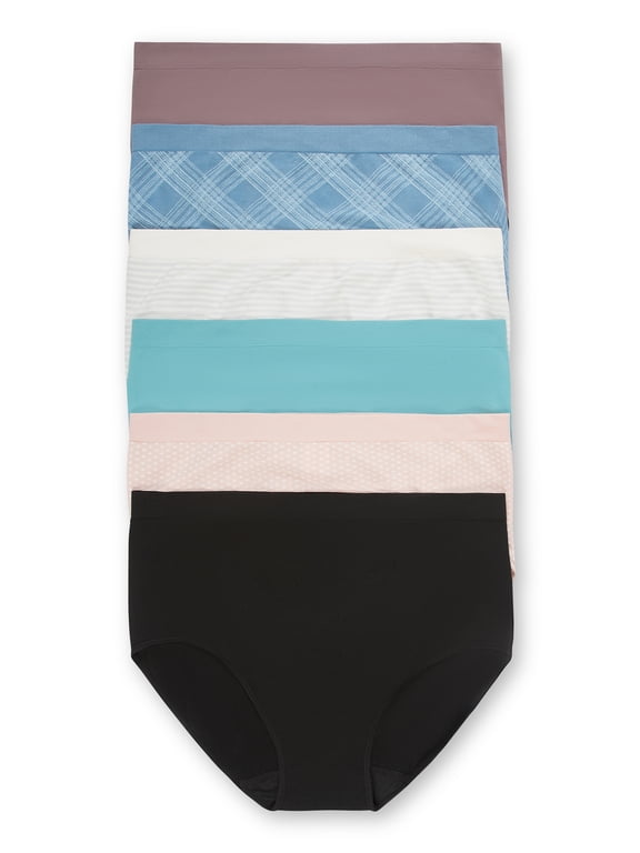 Women's Seamless Brief Panties, 6-Pack, Sizes XS-XXXL