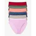 thumbnail image 1 of Joyspun Women's Seamless Hi Cut Panties, 6-Pack, Sizes XS to 3XL, 1 of 4
