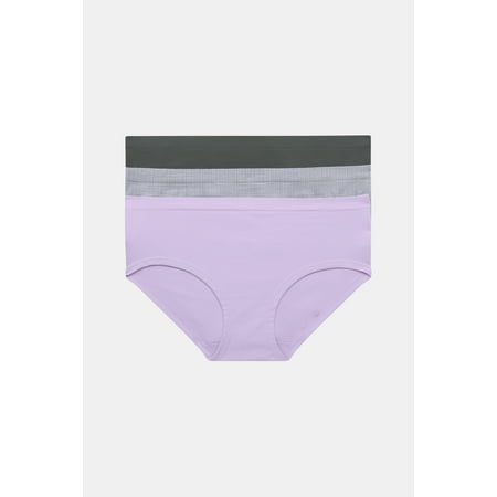 Joyspun Women's Seamless Hipster Panties, 3-Pack, Sizes XS-3XL