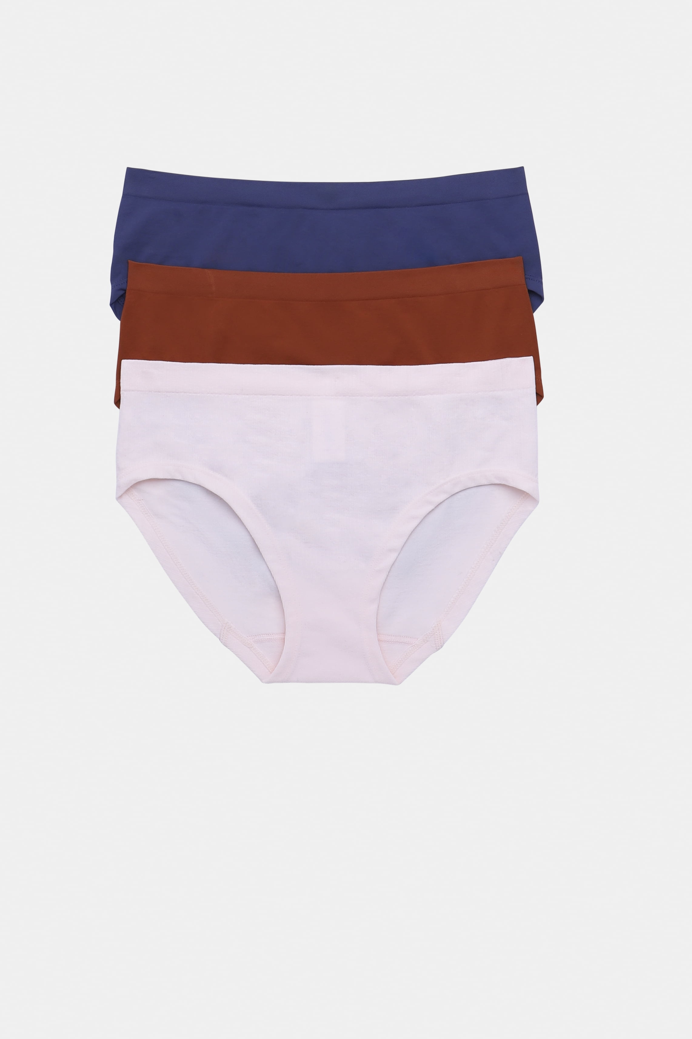Joyspun Women's Seamless Hipster Panties, 3-Pack, Sizes XS-3XL