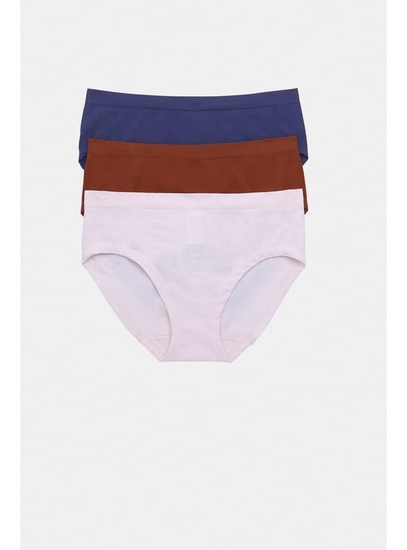 Women's Seamless Hipster Panties, 3-Pack, Sizes XS-3XL