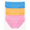 Joyspun Women's Seamless Hipster Panties, 3Pack, Sizes XS to 3X