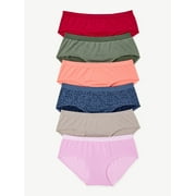 Joyspun Women's Microfiber and Lace Hipster Panties, 3-Pack, Sizes XS to  3XL 