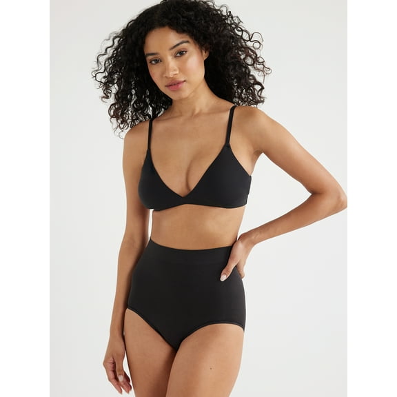 Joyspun Women's Seamless Mid-Rise Shaping Brief, Sizes S to 3X