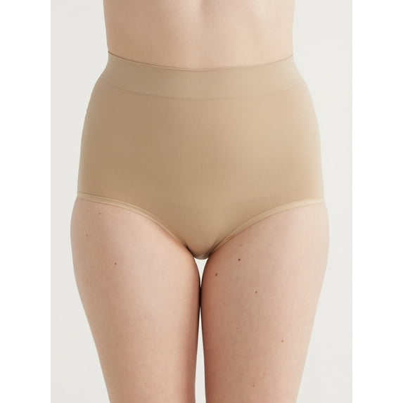 Joyspun Women's Seamless Mid-Rise Shaping Brief, Sizes S to 3X