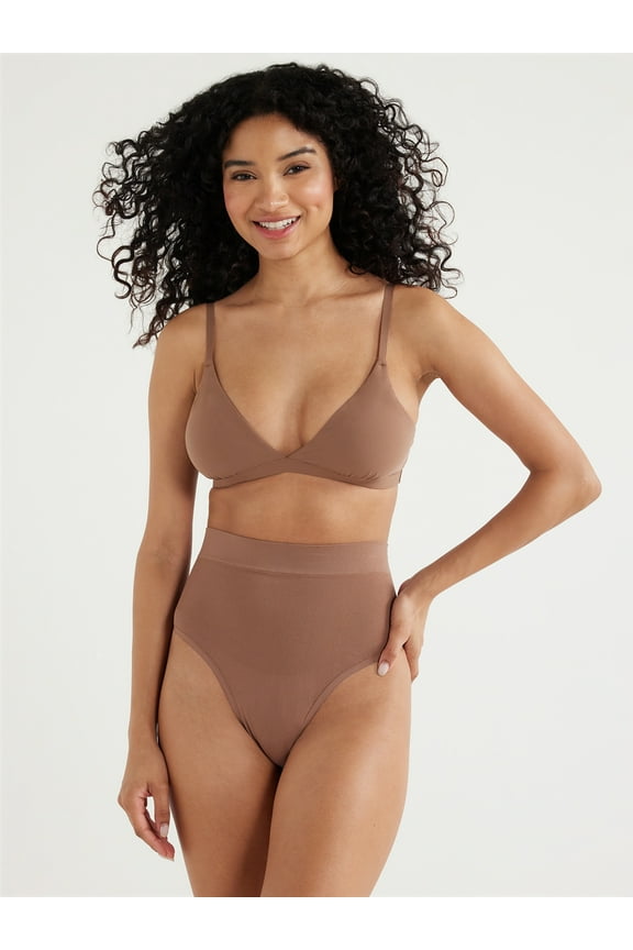 Women's Seamless Mid-Rise Shaping Thong, Sizes S to 3X