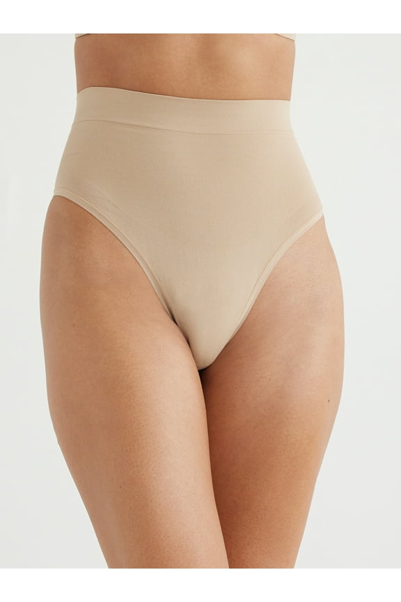 Women's Seamless Mid-Rise Shaping Thong, Sizes S to 3X
