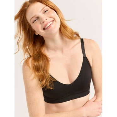 Joyspun Women’s Seamless Plunge Pullover Bralette, Sizes S-3XL