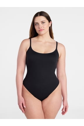 Women's Seamless Ribbed Cami Bodysuit, Sizes S-XXXL