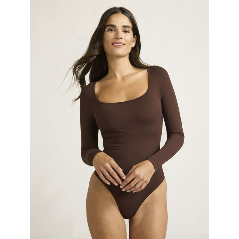 Joyspun Women's Seamless Shaping Bodysuit with Long Sleeves Joyspun Women's Seamless Shaping Bodysuit with Long Sleeves
