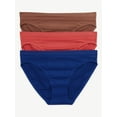 thumbnail image 1 of Joyspun Women's Seamless Sheer Stripe Hipster Panties, 3-Pack, Sizes S-3XL, 1 of 5