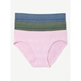 thumbnail image 1 of Joyspun Women's Seamless Sheer Stripe Hipster Panties, 3-Pack, Sizes S-3XL, 1 of 4
