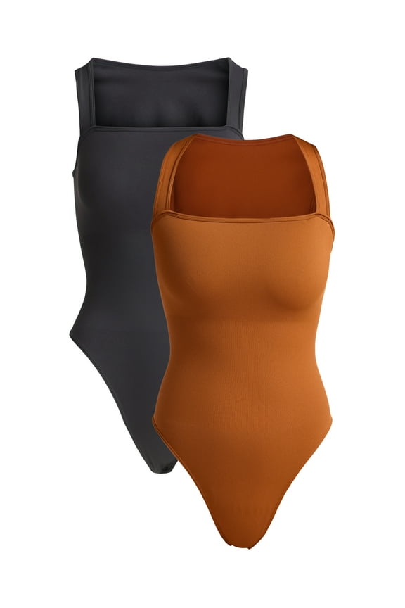 Women's Slimming Seamless Sleeveless Bodysuit, 2-Pack, Sizes S-3X