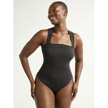 Joyspun Women's Slimming Seamless Sleeveless Bodysuit, Sizes S-3X