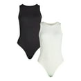 thumbnail image 1 of Joyspun Women's Seamless Slimming High Neck Bodysuit, 2-Pack, Sizes XS-XXXL, 1 of 7