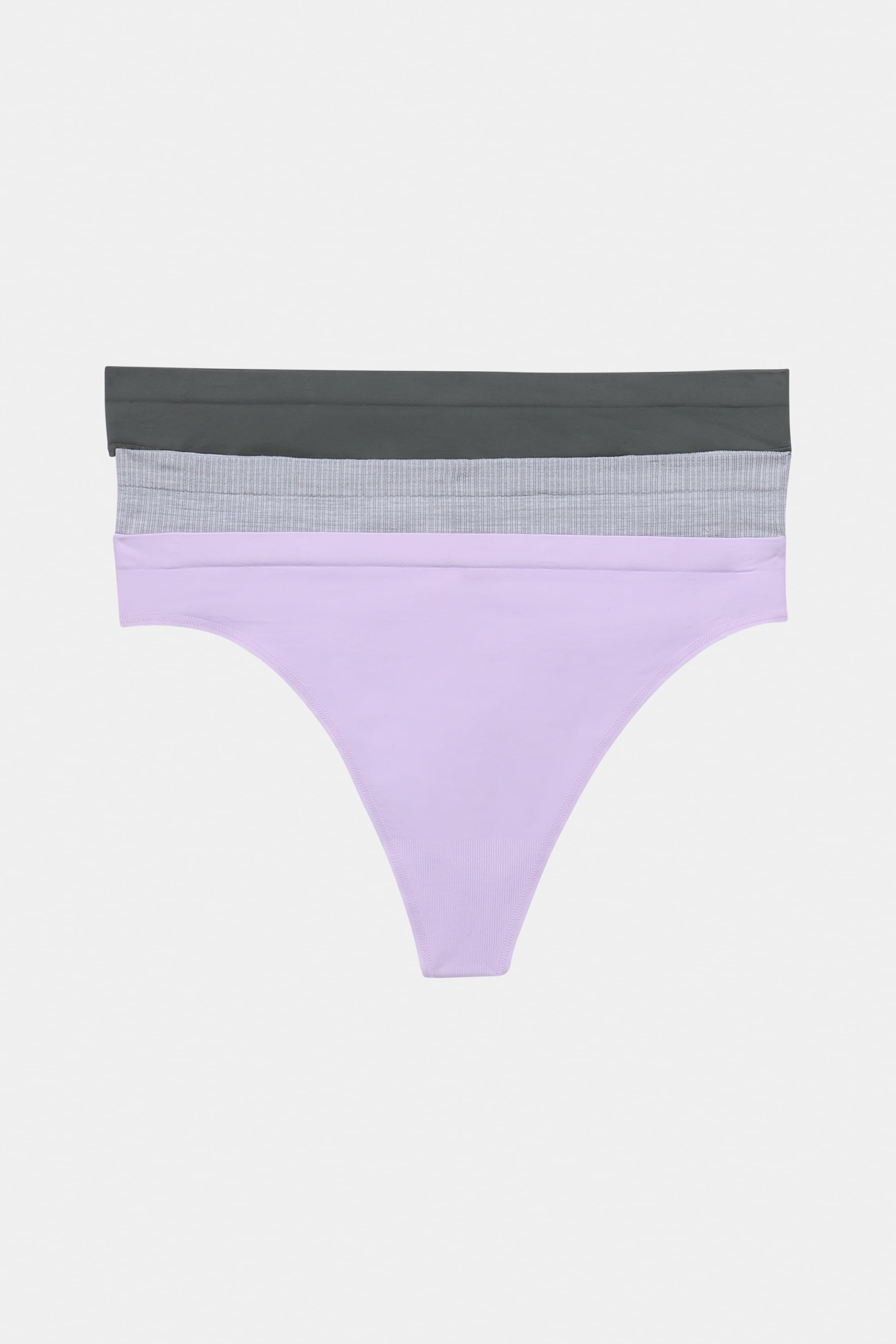 Joyspun Women's Seamless Thong Panties, 3-Pack, Sizes XS-3XL