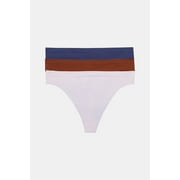Joyspun Women's Seamless Thong Panties, 3-Pack, Sizes XS to 3XL