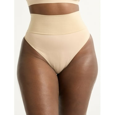 Joyspun Women's Shapewear Everyday Smoothing Thong, Sizes S-3X