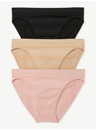 Joyspun Women's Seamless Bikini Panties, 6-Pack, Sizes XS to 3XL 