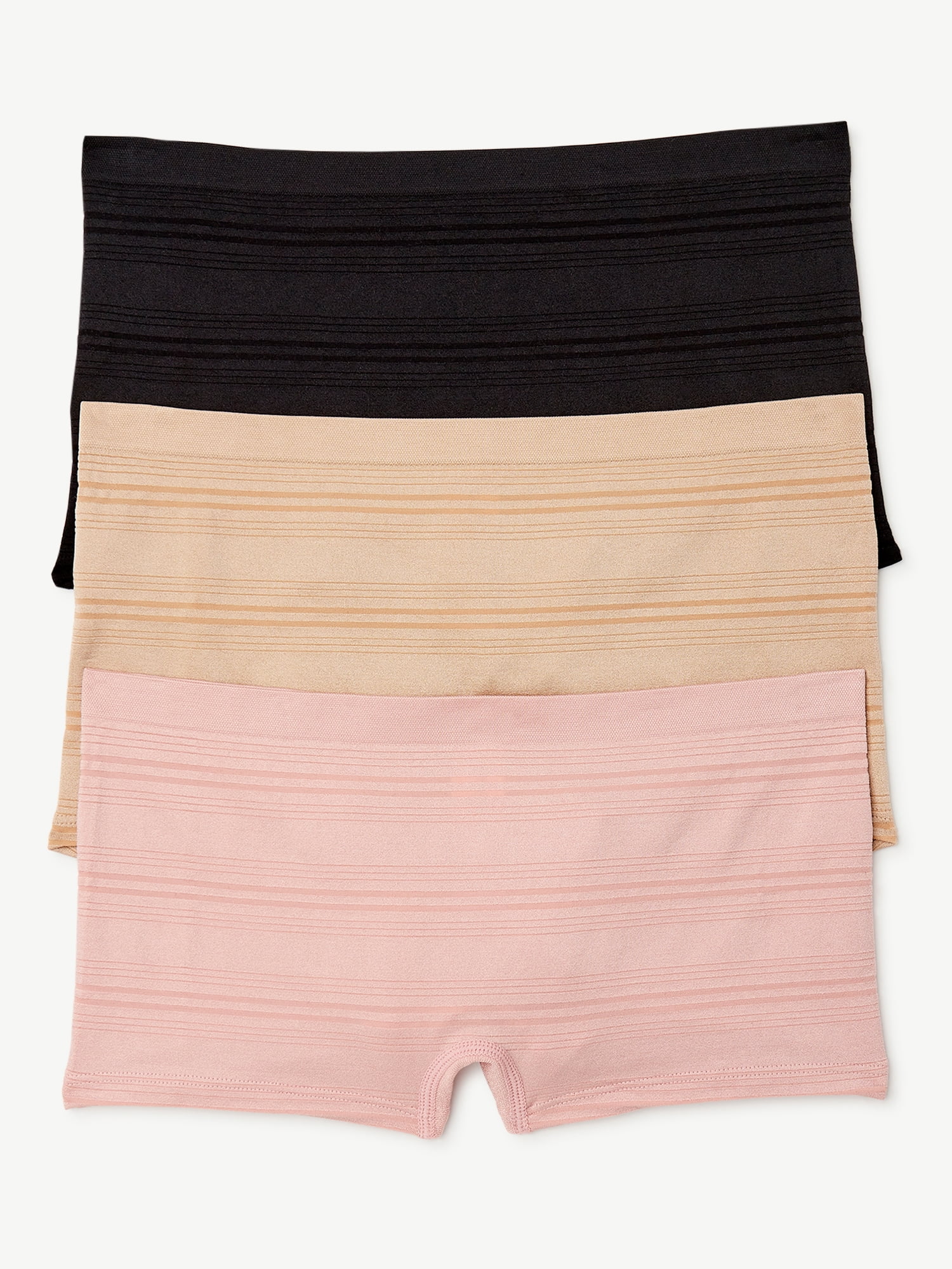 Joyspun Women's Lightweight Seamless Boyshort Panties 3-Pack