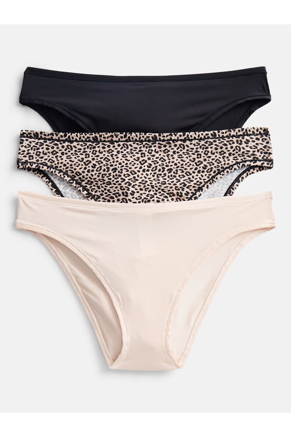 Women's Shine Micro Cheeky Panties, 3-Pack, XS-XXXL