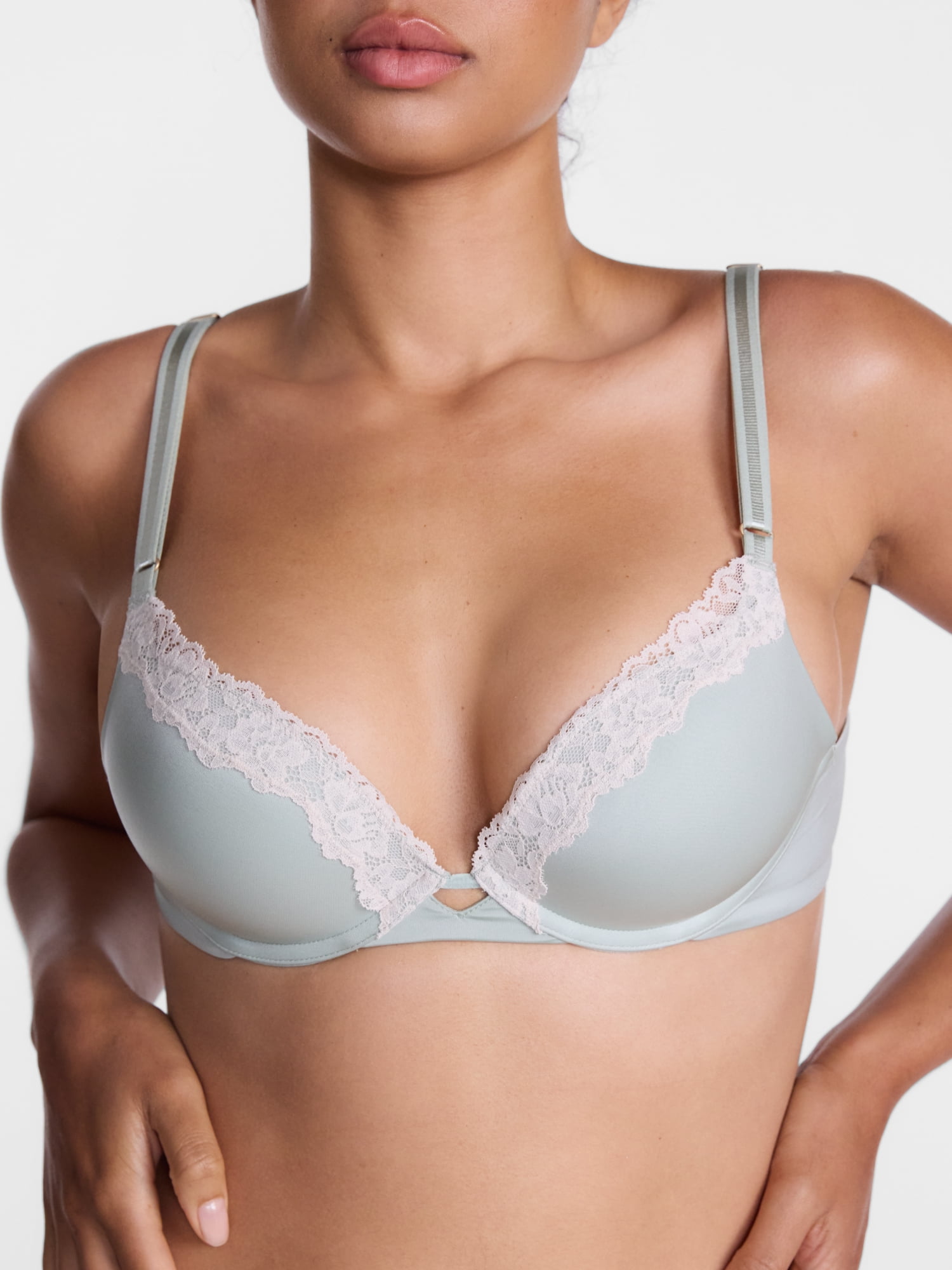 Joyspun Women's Shine and Lace Push Up Bra, Sizes 34A-40D