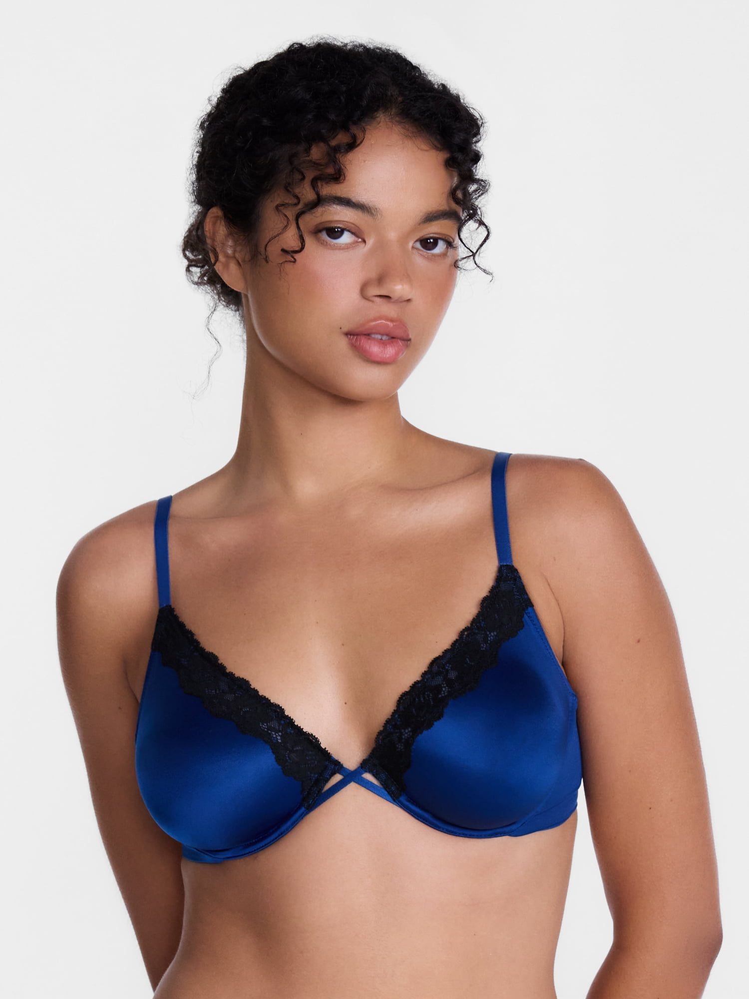 Joyspun Women's Shine and Lace Underwire Bra, Sizes 36C-40DDD
