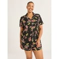 thumbnail image 1 of Joyspun Women's Dreamy Soft Collection Notch Collar Top and Shorts Pajama Set, 2-Piece, Sizes XS-3X, 1 of 7
