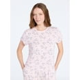 thumbnail image 1 of Joyspun Women’s Scoop Neck Sleepwear Modal Tee with Short Sleeves, Sizes S-3X, 1 of 5