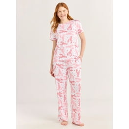 Joyspun Women's Lace Trim Cami and Side Slit Pants Pajama