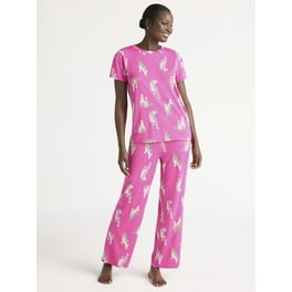 Joyspun Women's Stretch Velour Notch Collar Top with Pants