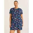thumbnail image 1 of Joyspun Women's Dreamy Soft Collection Sleepshirt with Short Sleeves, Sizes S/M-2X/3X, 1 of 5