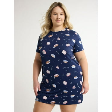 Joyspun Women's Short Sleeve Sleepshirt, Sizes S/M to 2X/3X